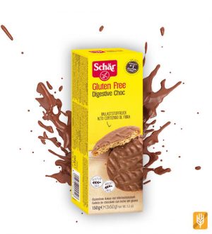 Bezlepkové Digestive Choc - cereálne sušienky polomáčané v mliečnej čokoláde