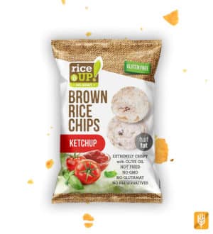 Rice UP - ryžové chipsy s príchuťou kečupu - bez lepku