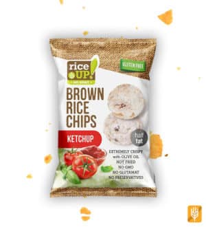 Rice UP - ryžové chipsy s príchuťou kečupu - bez lepku