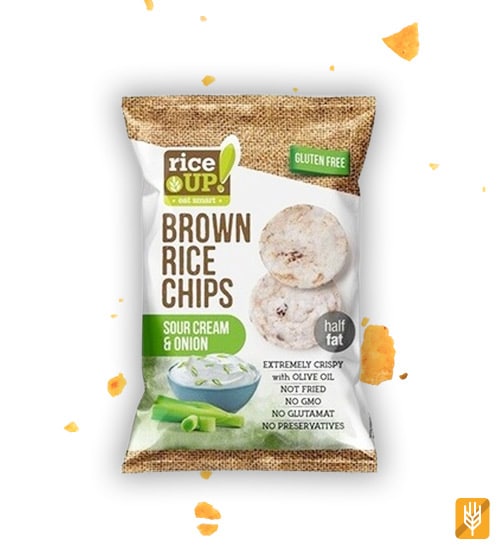 Rice UP - ryžové chipsy smotanova a cibuľa - bez lepku